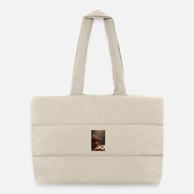 Coffee, coffee beans Puffer Shopping Bag