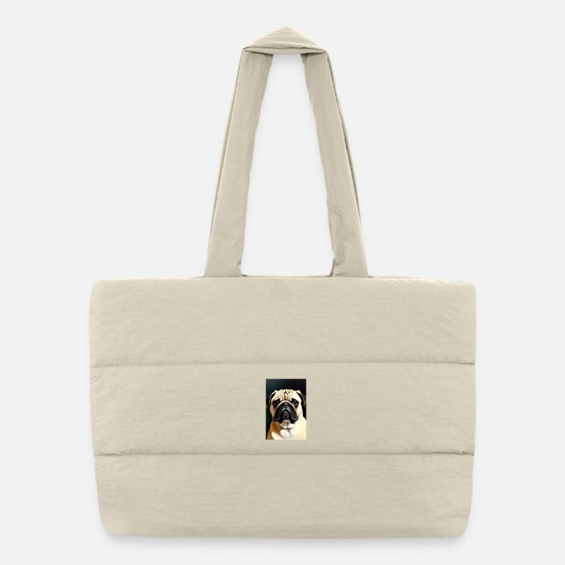 Mops Hund Puffer-Einkaufstasche
