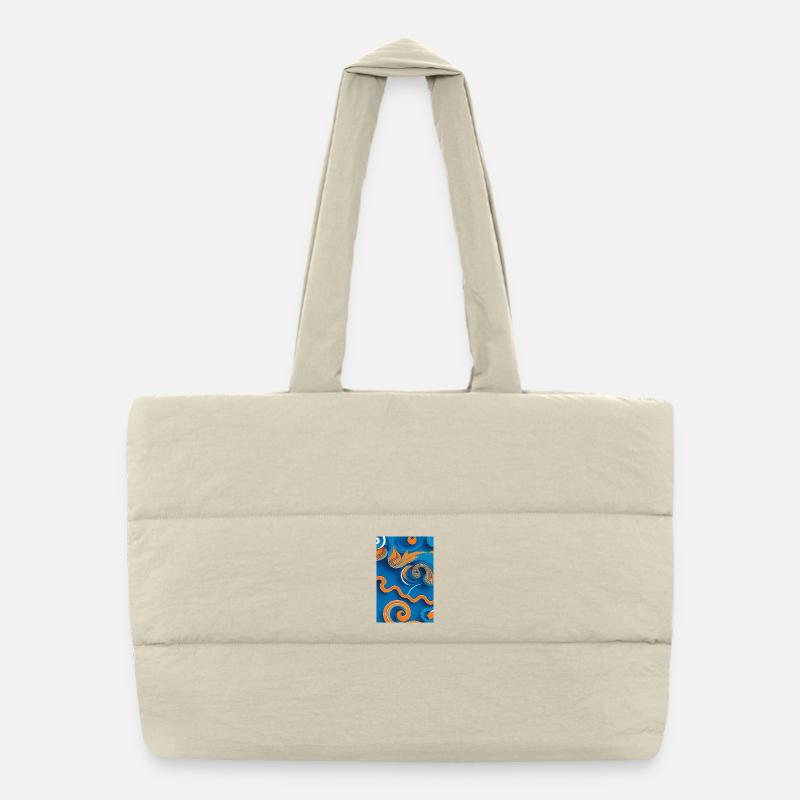 Art abstrait Sac shopping matelassé