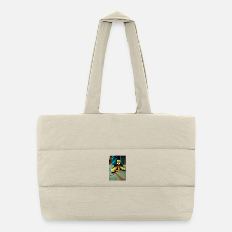 Anthropomorphic 03 - Sac shopping matelassé - blanc naturel