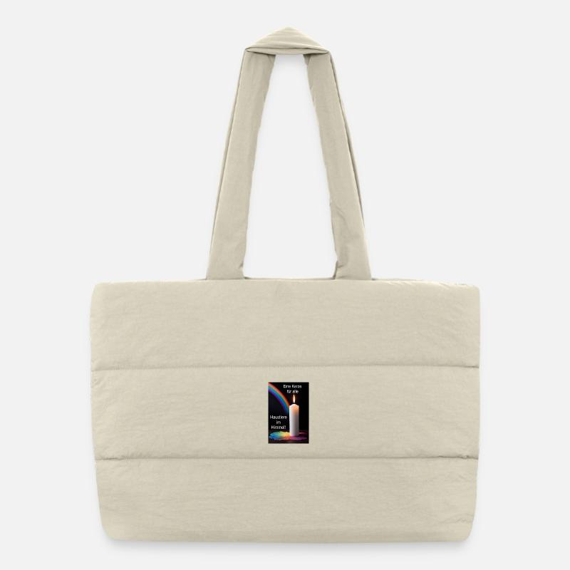 Une bougie pour tous les animaux de compagnie au paradis Sac shopping matelassé