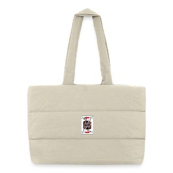 Carte à jouer éleveur de trèfle - Sac shopping matelassé - blanc naturel - Devant