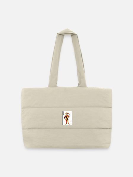 Carte à jouer Joker Couleur - Sac shopping matelassé - blanc naturel