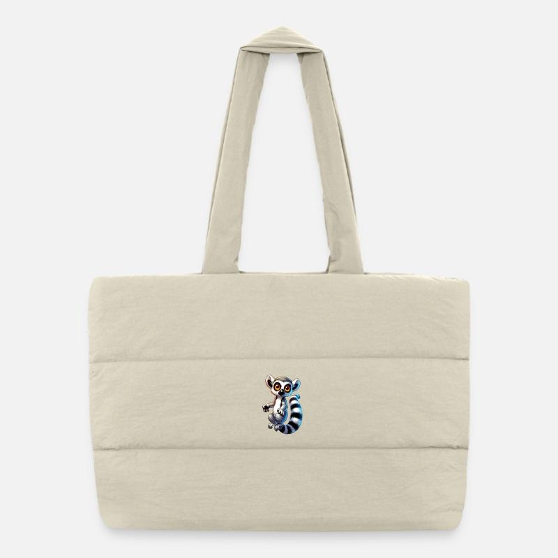 Lémurien Sac shopping matelassé