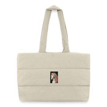 Licorne dans une lumière de marbre rosé - Sac shopping matelassé - blanc naturel - Devant