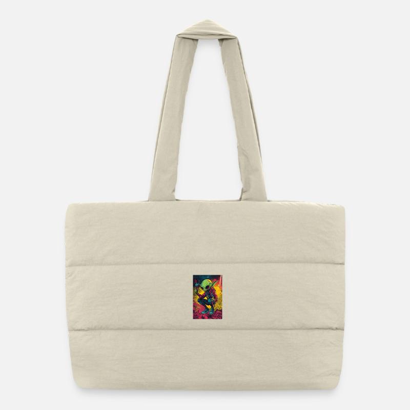 Néonalie dans la jungle des couleurs Sac shopping matelassé
