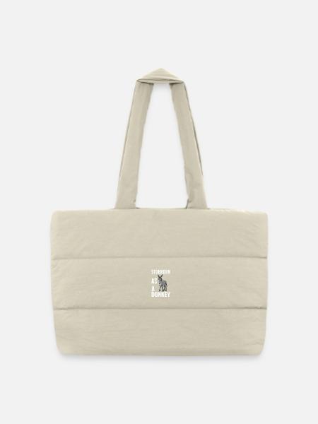 Stubborn as a Donkey - Gesteppte Shopping Bag - Naturweiß