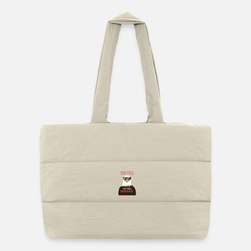 Trop libre pour vos bêtises Sac shopping matelassé