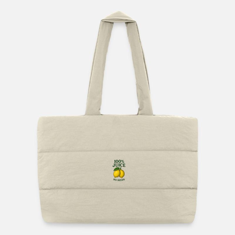 100% Juice NO SEEDS Puffer Shopping Bag