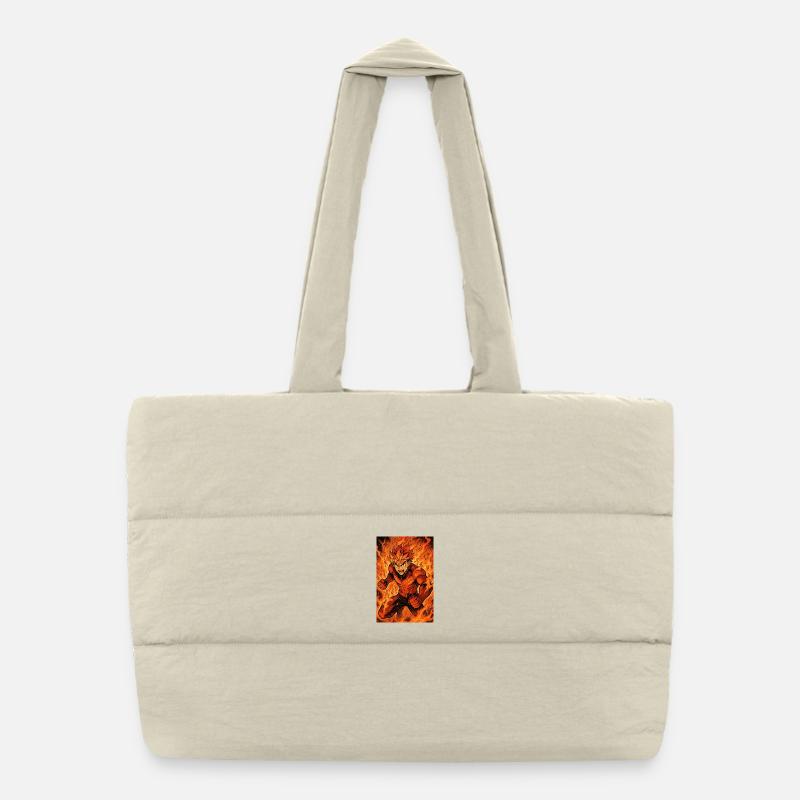 Fire Flame Fighter Puffer Shopping Bag