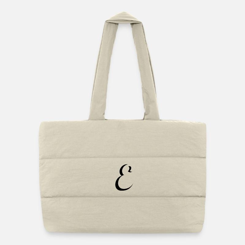 Letter E, Name, der Buchstabe E Puffer-Einkaufstasche