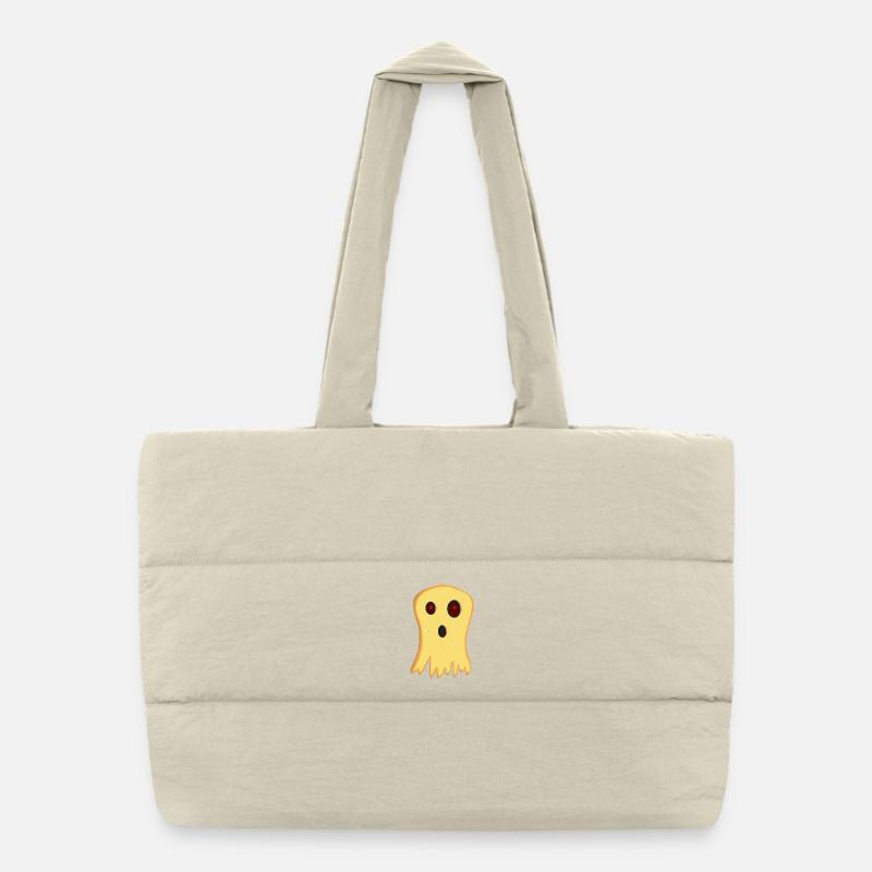 cheese ghost halloween Puffer Shopping Bag