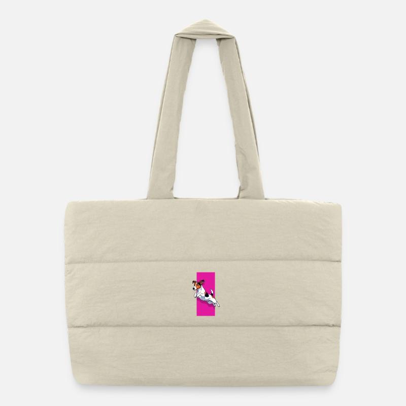 Jack Russell Terrier Whirlwind Puffer Shopping Bag