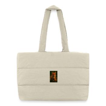 Animaux sauvages, renard - Sac shopping matelassé - blanc naturel - Devant
