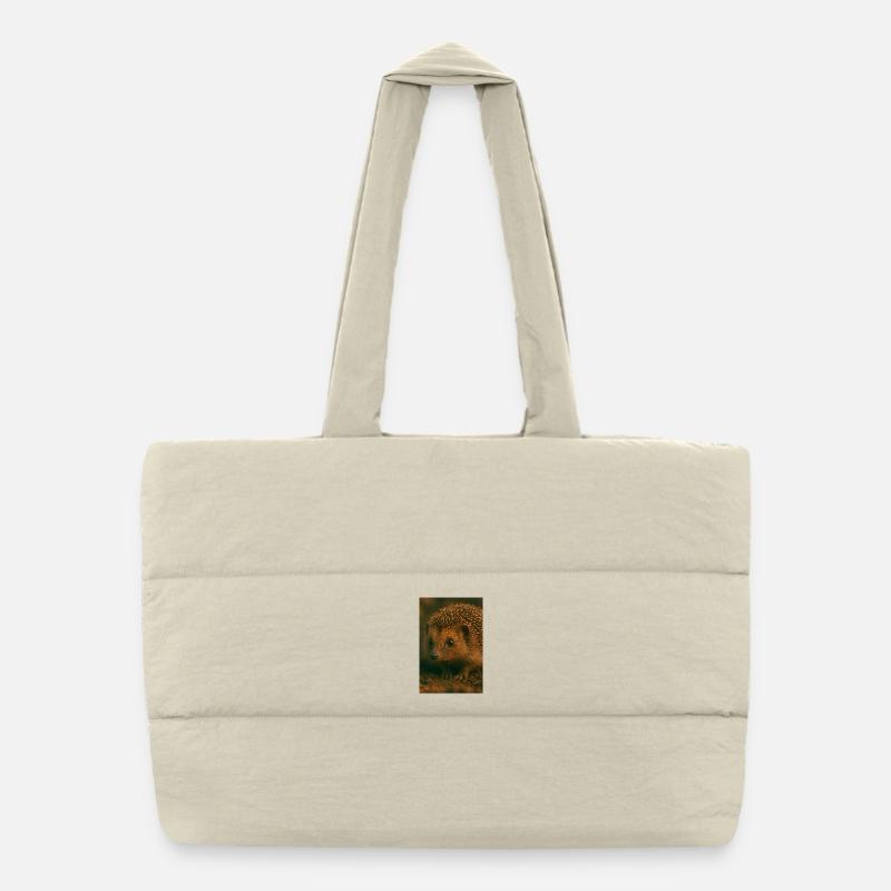Animaux - Hérisson - Sac shopping matelassé - blanc naturel