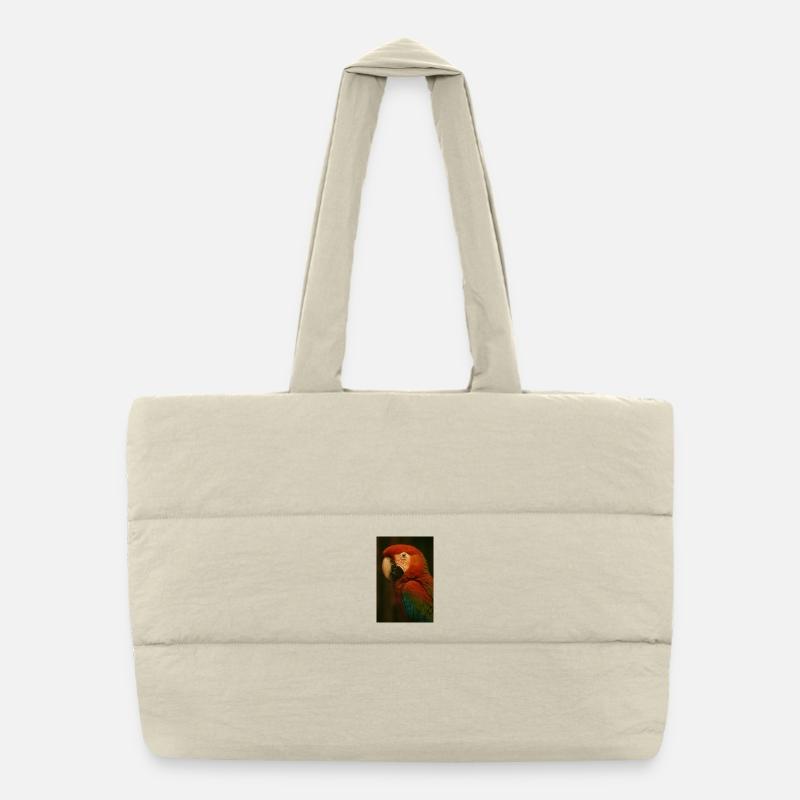 Animals - Parrot - Puffer Shopping Bag - natural