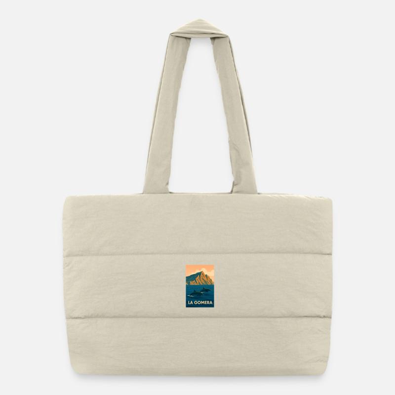 La Gomera Dolphins Puffer Shopping Bag