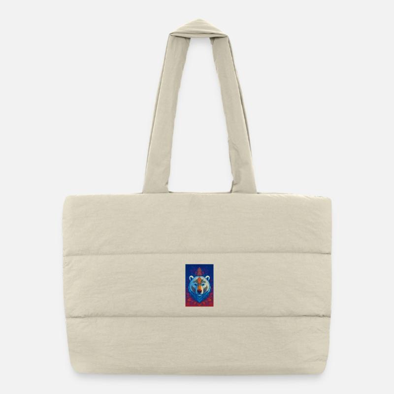 Mandala de l’Ours Bleu Sac shopping matelassé