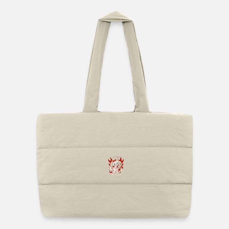 Aries Fire Kitten Archer Puffer Shopping Bag