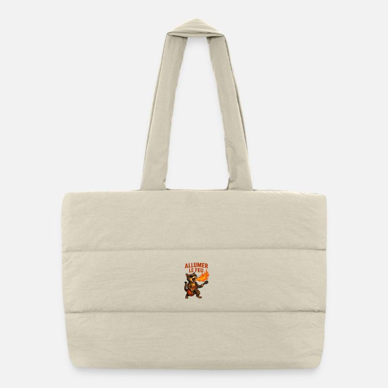 Light the Fire Cat Rock Puffer Shopping Bag