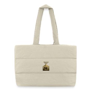 Silhouette de randonneur de montagne Trouve ton chemin - Sac shopping matelassé - blanc naturel - Devant