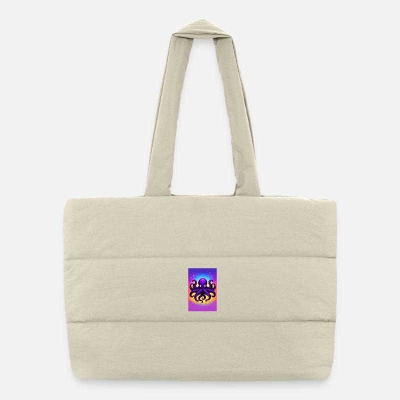 Pieuvre cosmique violette Sac shopping matelassé