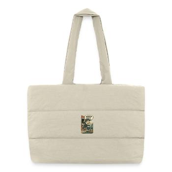 Course libre urbaine - Sac shopping matelassé - blanc naturel - Devant