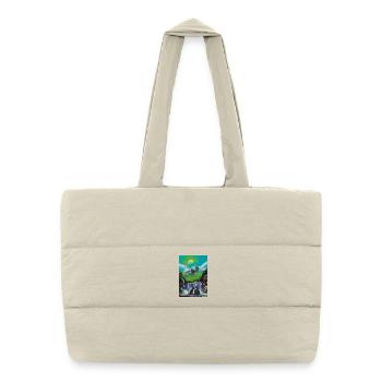 Lunar Cascading Love - Puffer Shopping Bag - natural - Front