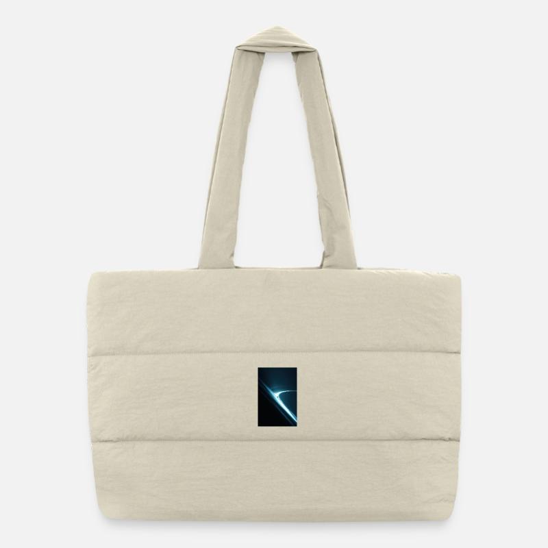 Figure solitaire sur le rebord orbital néon Sac shopping matelassé