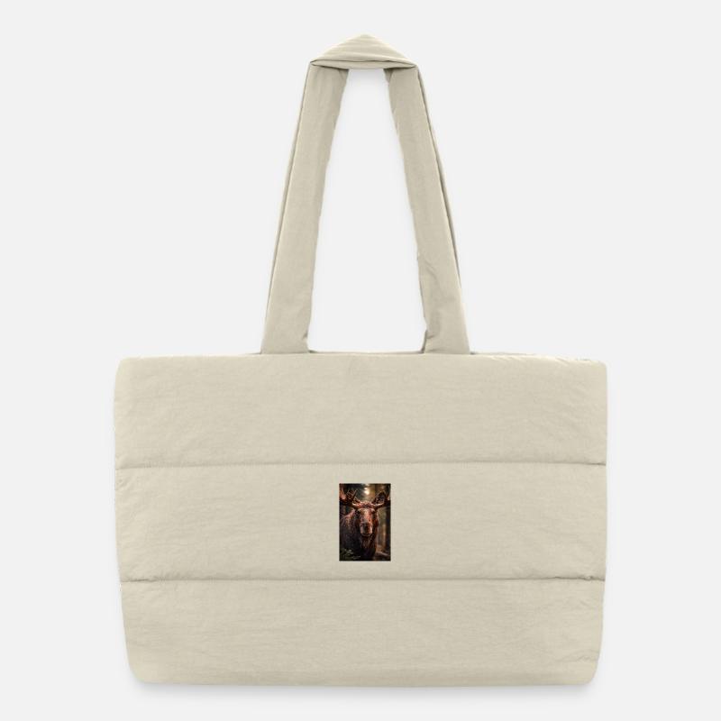 Orignal dans la forêt Sac shopping matelassé