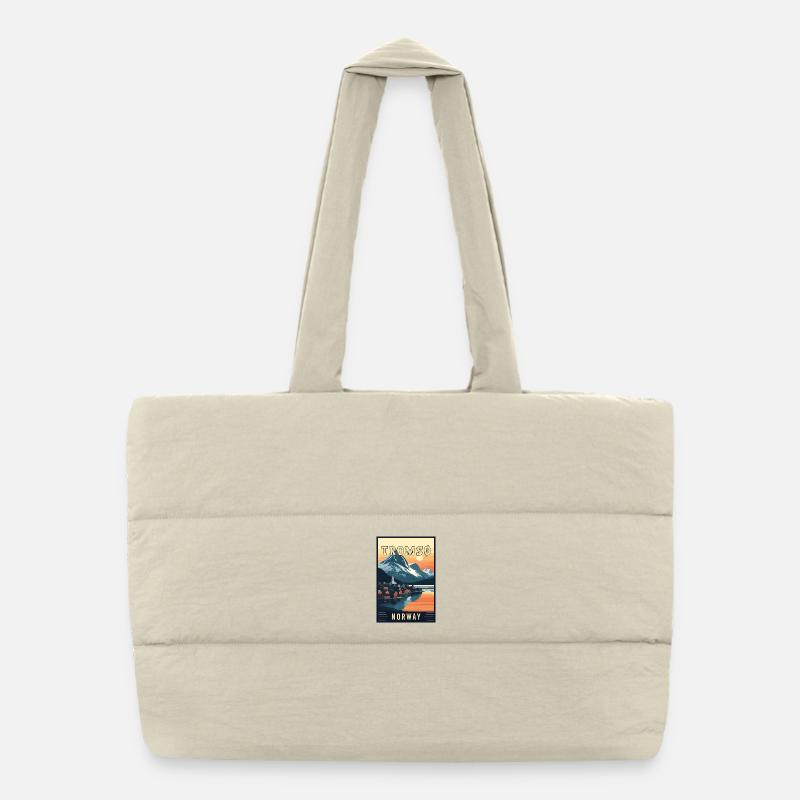Experience Arctic Adventure of Tromsø in Norway Puffer Shopping Bag