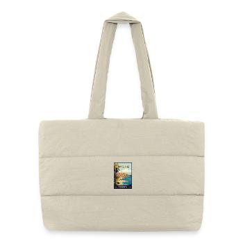 Discover Beauty of Izmir in Turkey - Puffer Shopping Bag - natural - Front