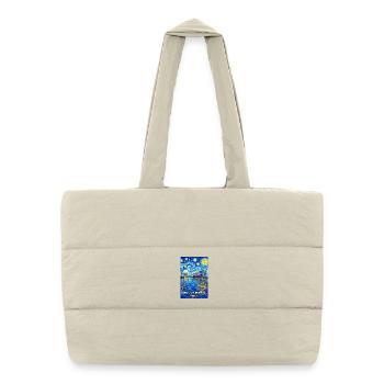 Kingston Hull England Night by the Water - Puffer Shopping Bag - natural - Front