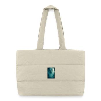 Dragon at Dusk Sea Giant Looms - Puffer Shopping Bag - natural - Front