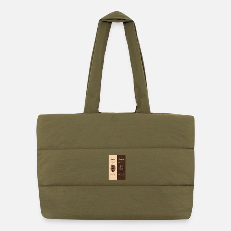 Arabica vs Robusta Coffee Guide Poster Puffer-Einkaufstasche