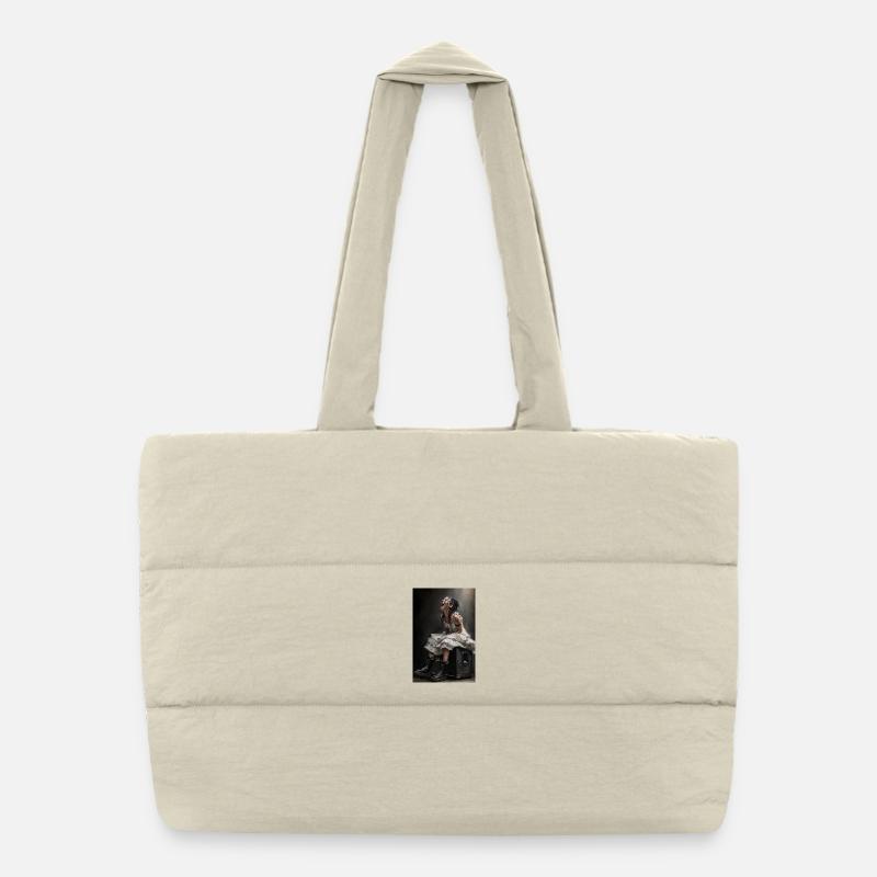 Mariée rockeuse dans un style rugueux Sac shopping matelassé