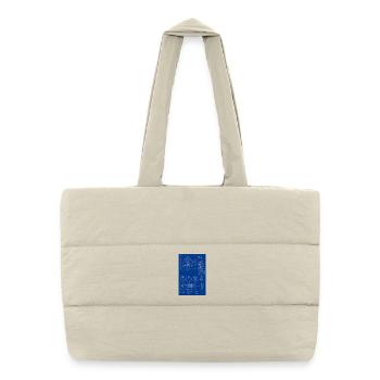 Tomato Blueprint Diagram - Puffer Shopping Bag - natural - Front