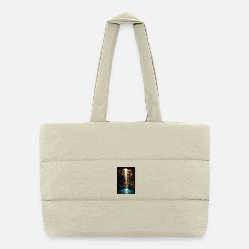 Cave Beams and Azure Pool Puffer Shopping Bag