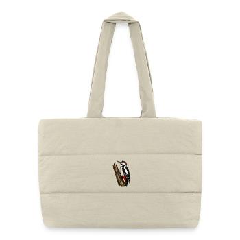 Pic polygonal - Sac shopping matelassé - blanc naturel - Devant