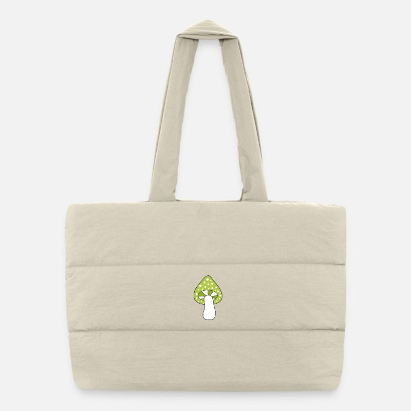 Motif agaric de mouche vert champignon personnalisable Sac shopping matelassé