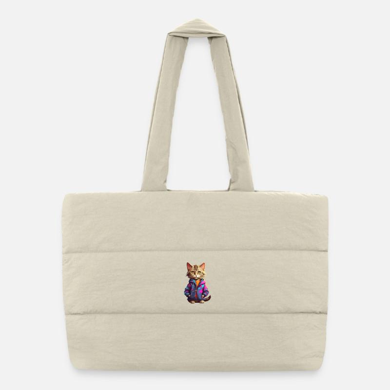 Chat Urbain Stylé Sac shopping matelassé