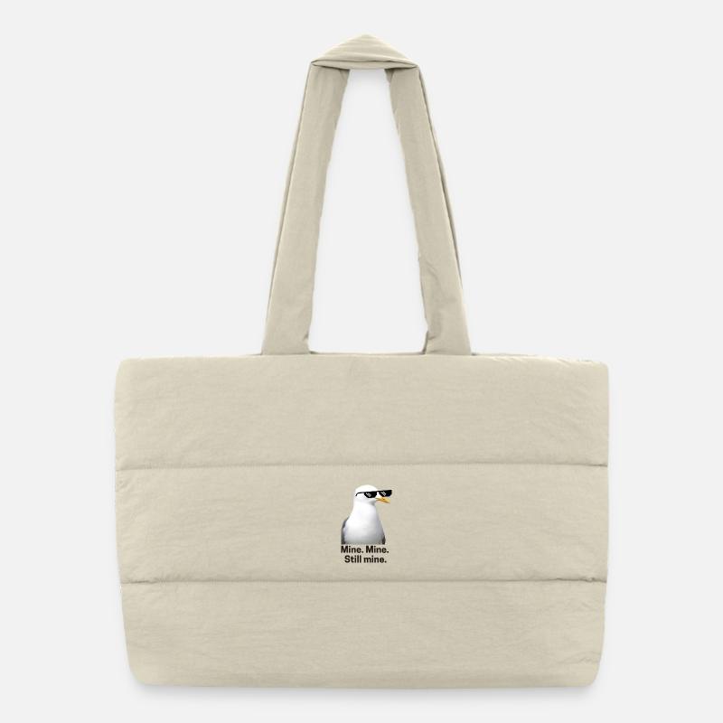 Mouette pixélisée avec lunettes de soleil Design Sac shopping matelassé