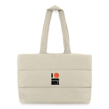 I Love Basketball - Sac shopping matelassé - blanc naturel - Devant