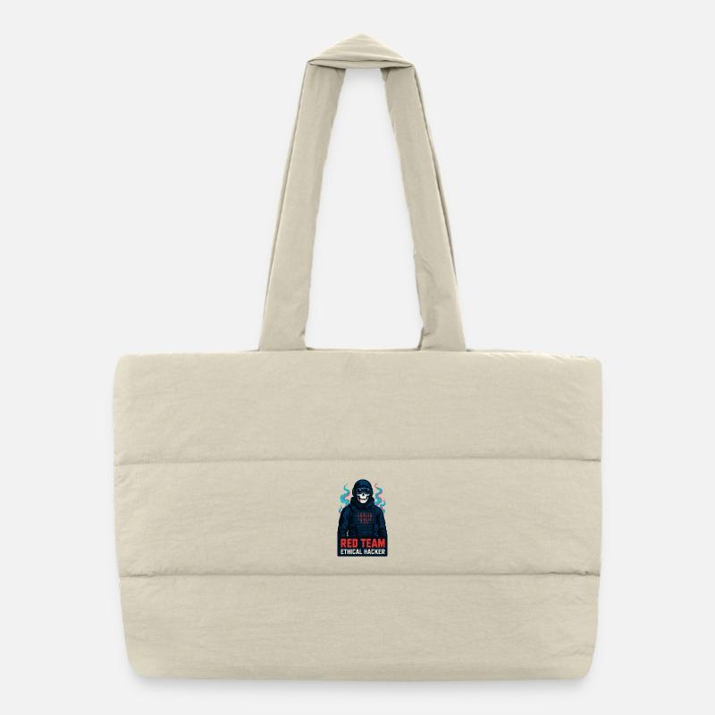 Cyber red team ethical hacker Puffer Shopping Bag