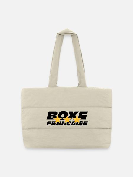 Boxe Francaise - Sac shopping matelassé - blanc naturel