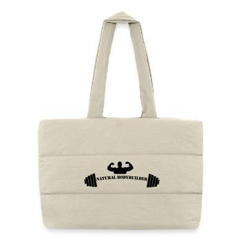 culturiste, musculation,fitness,entraînement,bête - Sac shopping matelassé - blanc naturel - Devant