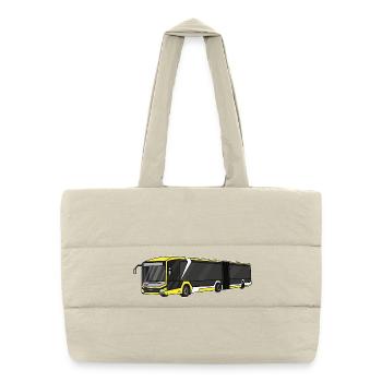 Bus - Puffer-Einkaufstasche - Naturweiß - Vorne