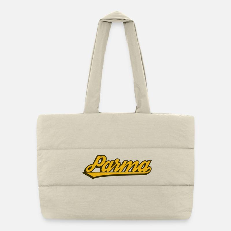 Parma Vintage Script Logo Sac shopping matelassé