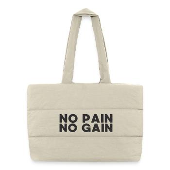 NO PAIN NO GAIN - Puffer Shopping Bag - natural - Front