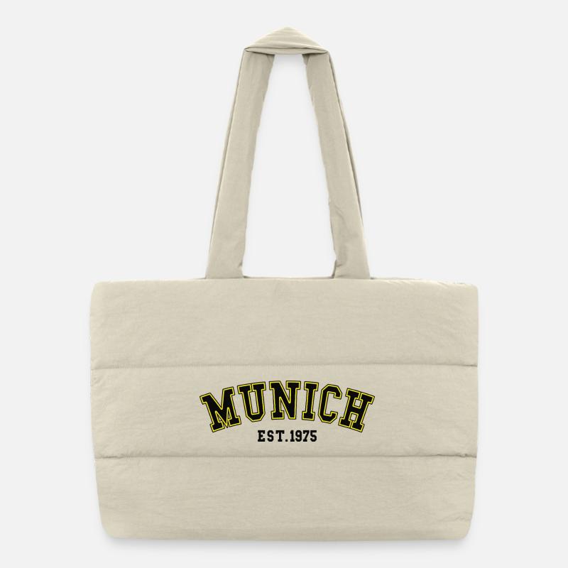 Munich_Est_1975 Puffer-Einkaufstasche